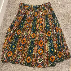 Vintage y2k Geometric pattern maxi skirt boho hippie psychedelic